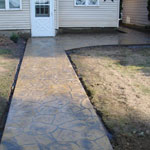 Stamped Concrete patio and walkway on Hutchins Lake in Fennville